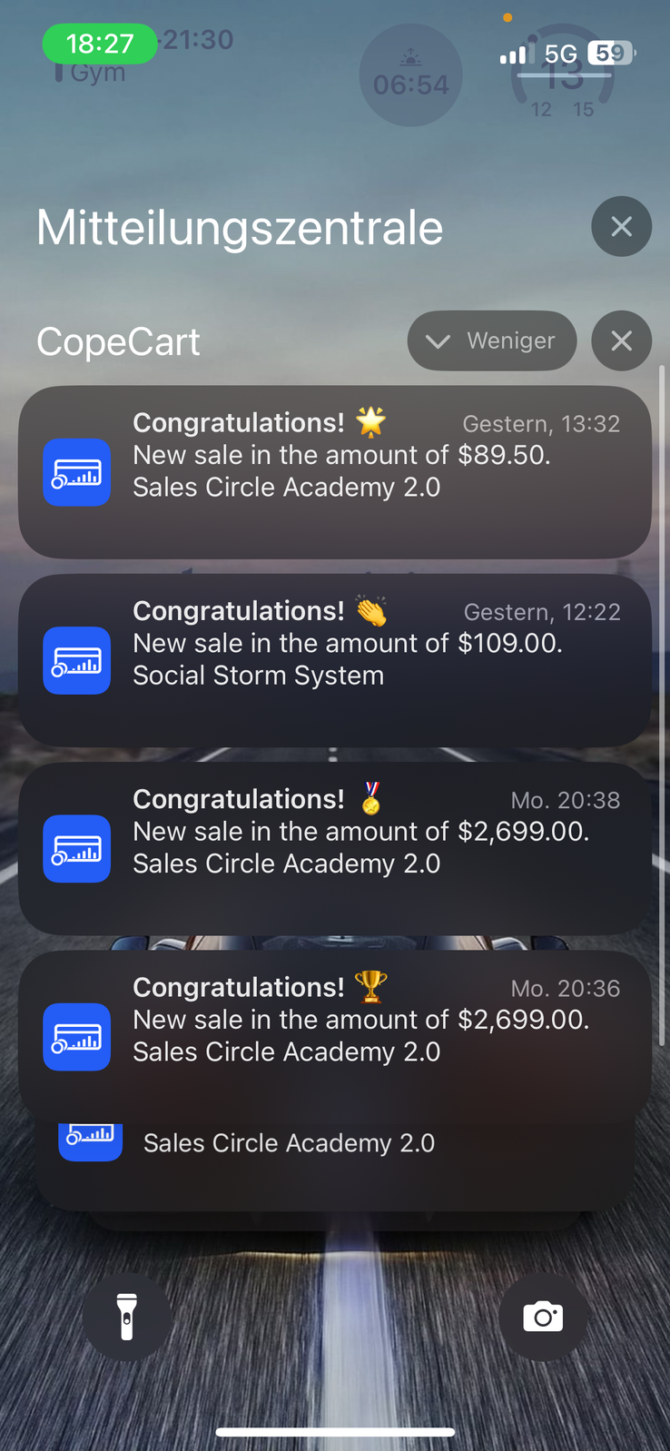 CopeCart Notification 1